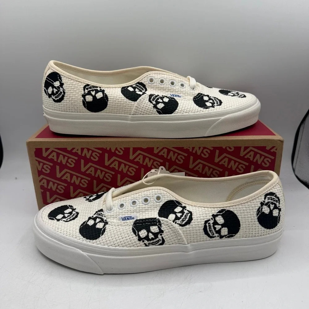 VANS Anaheim Factory Authentic 44 DX Needlepoint Skulls Shoes Mens 9 Womens 10.5